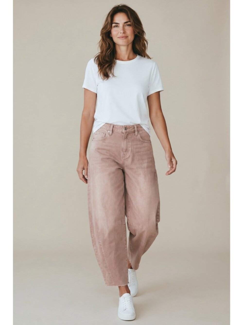 Kancan dusty mauve high rise horseshie fit jeans sz 05/26 new - Picture 1 of 8